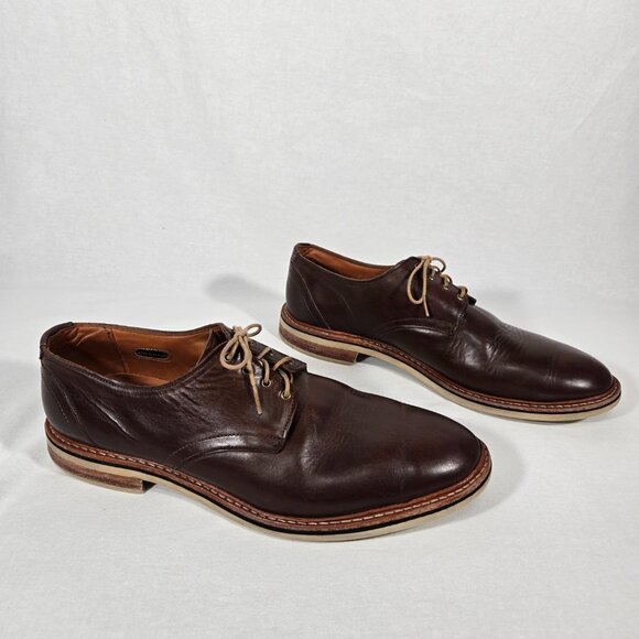 Allen Edmonds Other - ALLEN EDMONDS Old Money BROWN Leather Plain Toe Derby Oxford Casual Shoe Size13D